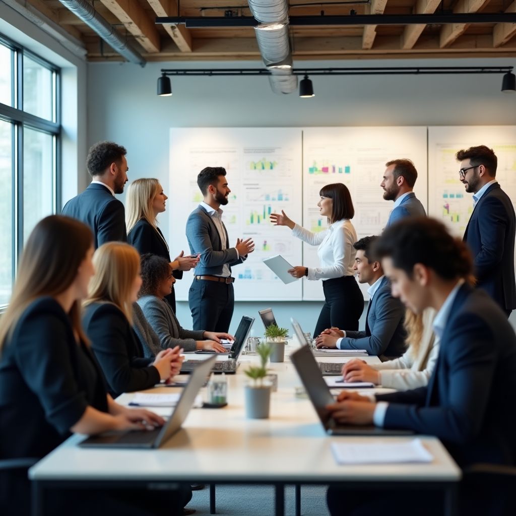 Equipo de InvertirFuturo en oficina moderna